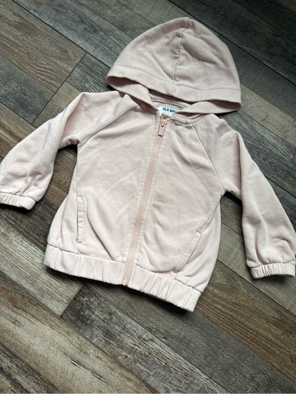 Old Navy Light Blush Hooded Zip-Up Sweatshirt